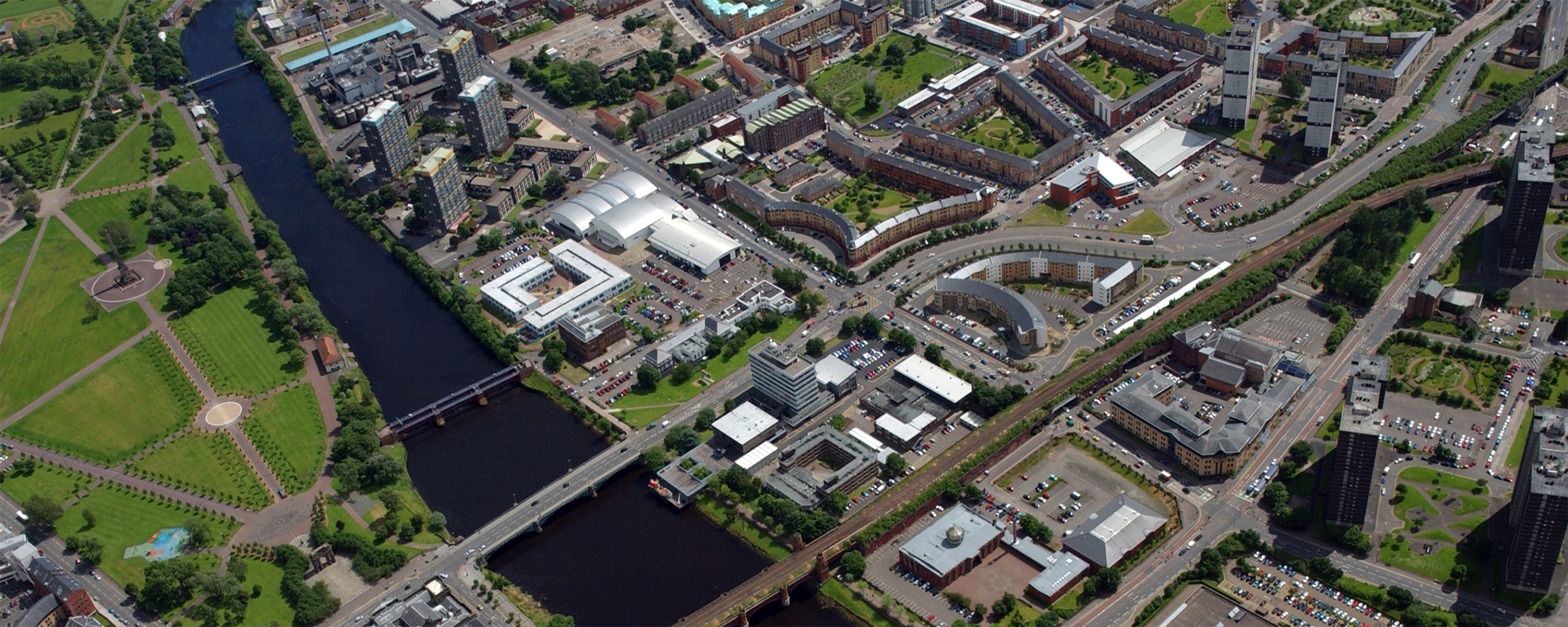 Glasgow Clyde aerial scene